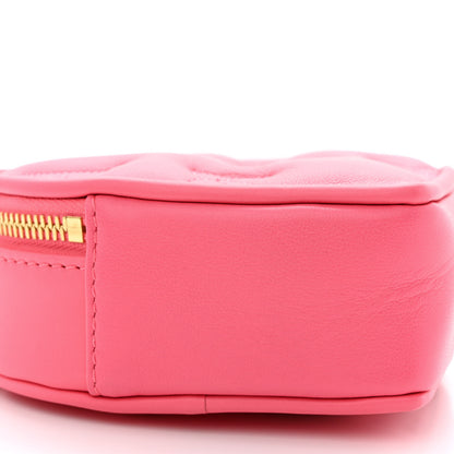 Louis Vuitton Calfskin Embroidered Monogram Pop My Heart Bag Pouch Dragon Fruit Pink 7 of 9