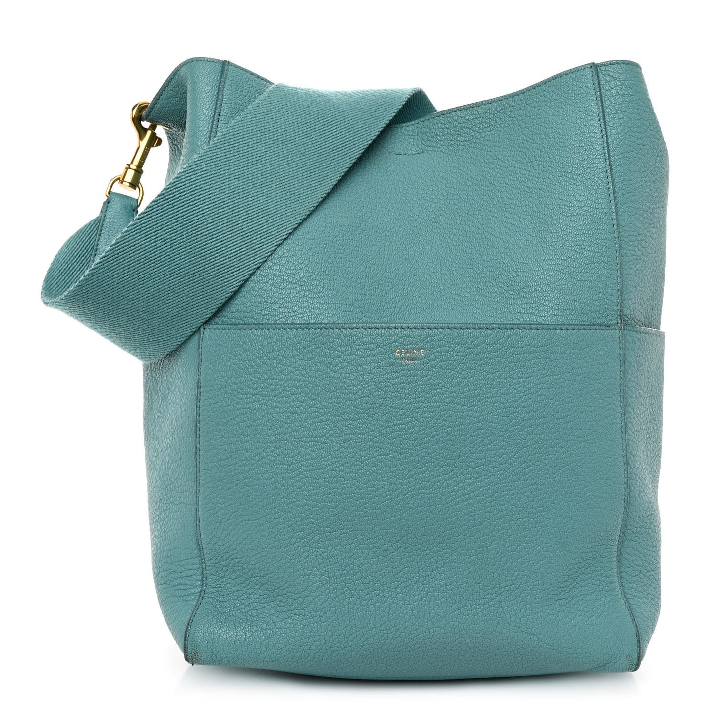 Soft Grained Calfskin Sangle Bucket Bag Antarctic