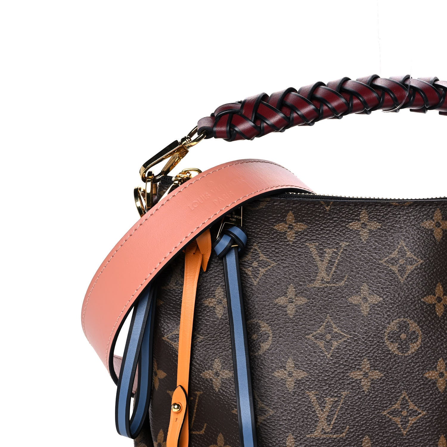 Louis Vuitton Monogram Beaubourg Hobo Mini Bordeaux Red Peach Safran Blue Jean Blue 8 of 10