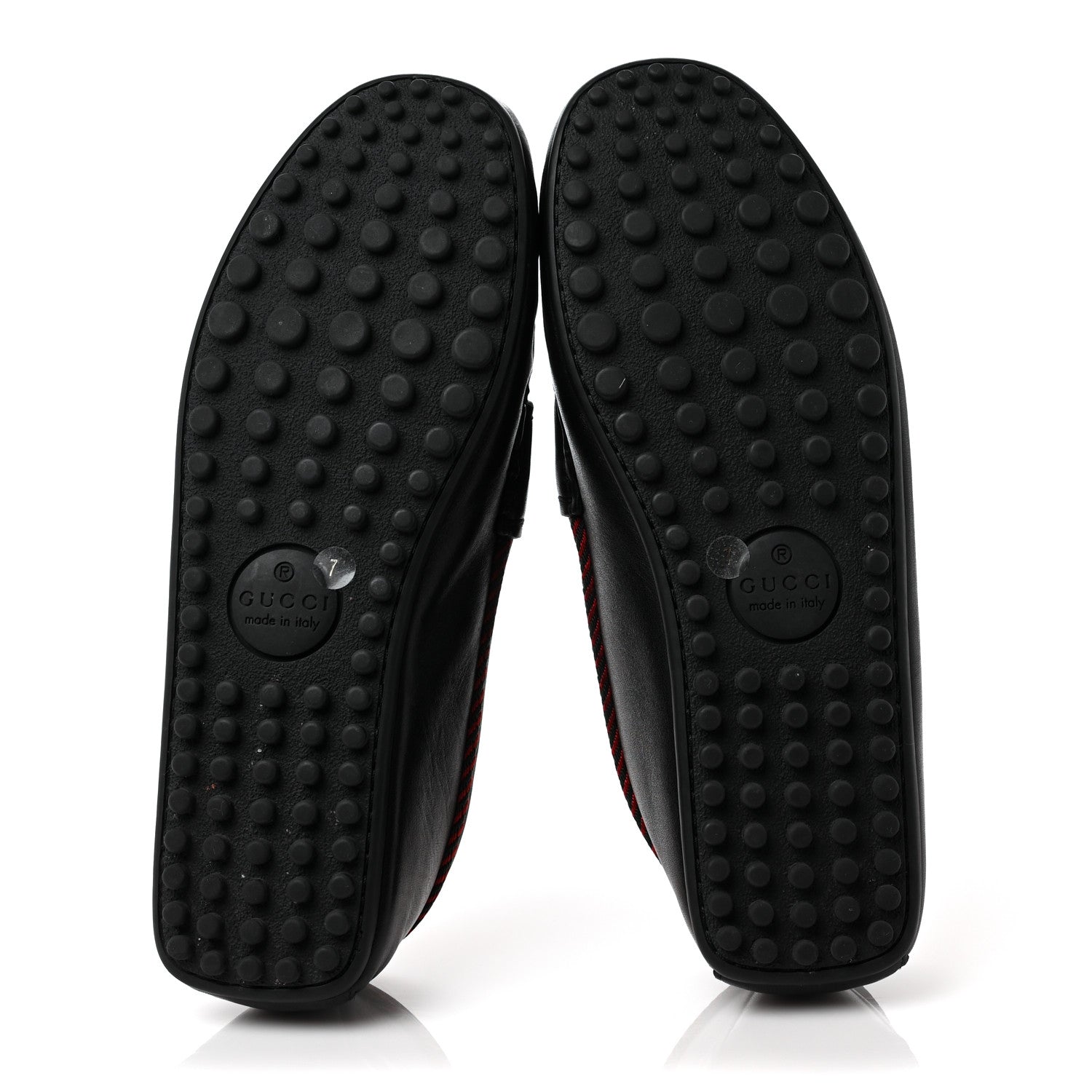 Gucci Nappa Mens Bee Driver Loafers 7 Black 5 of 9