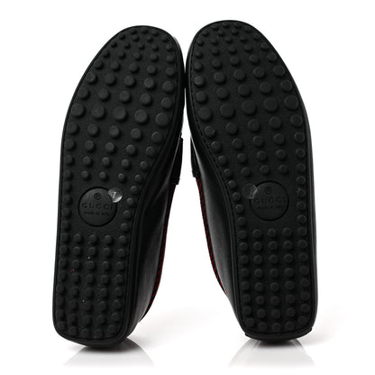 Gucci Nappa Mens Bee Driver Loafers 7 Black 5 of 9