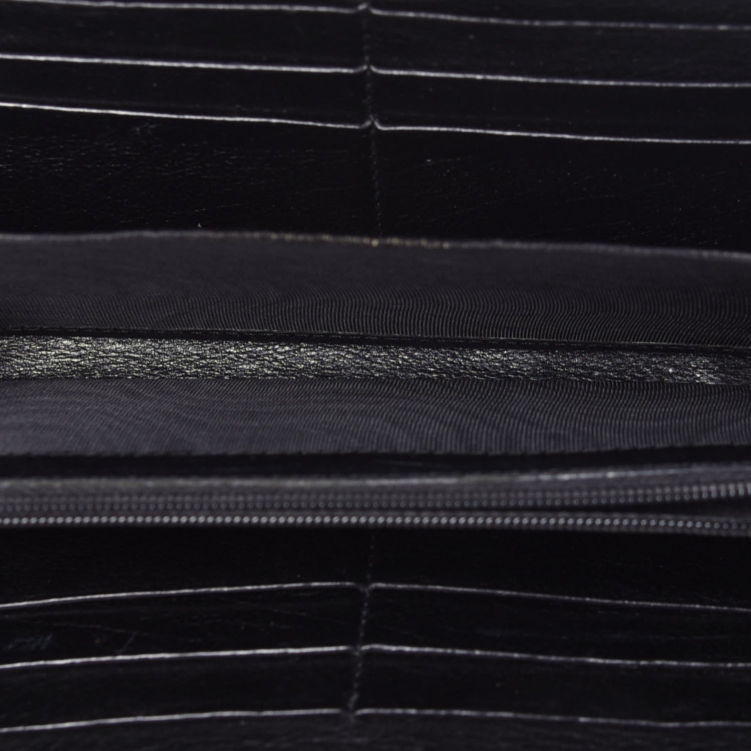 Saint Laurent Buffalo Muse Zip Around Wallet Black 5 of 12
