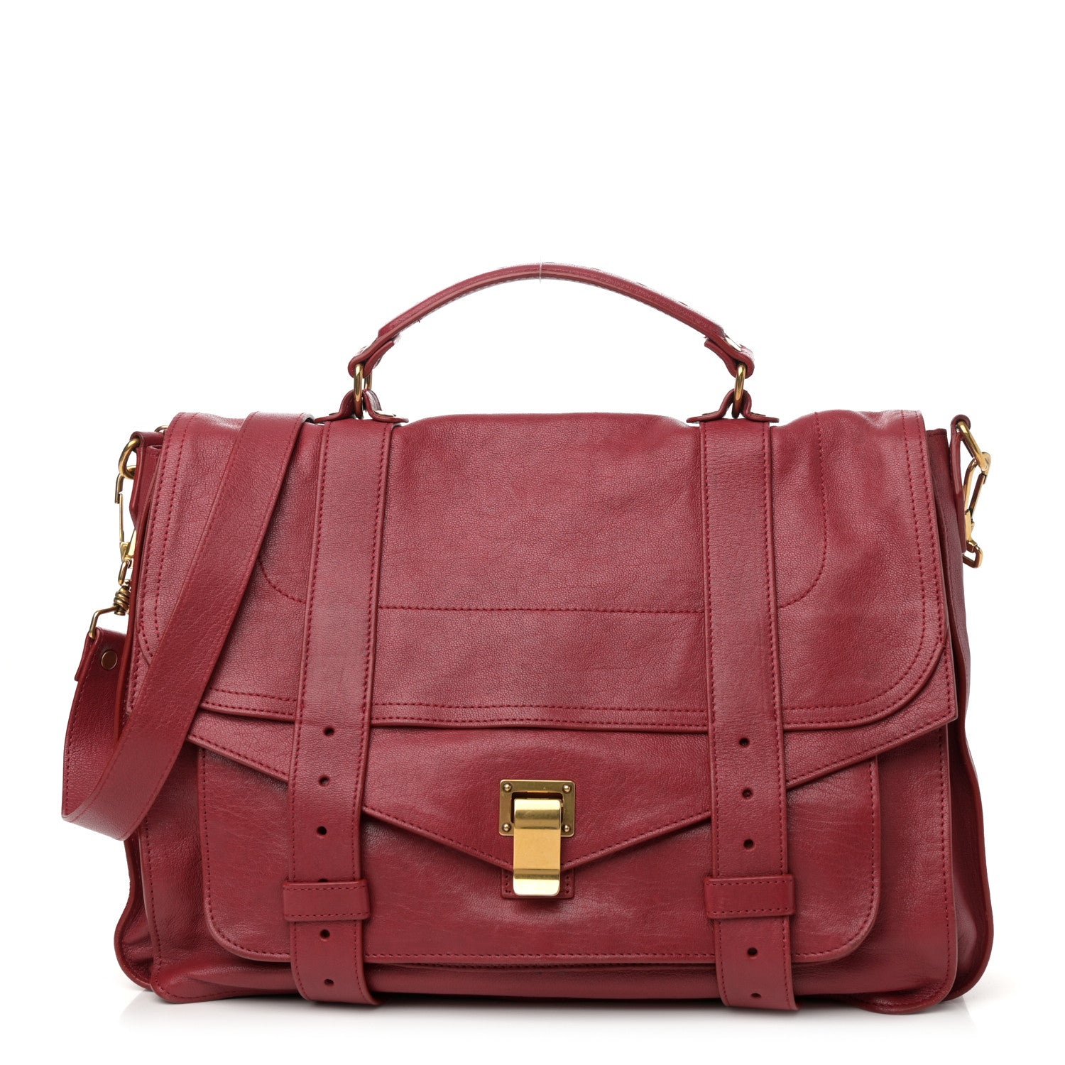 Proenza Schouler Lambskin Large PS1 Satchel Chianti 1 of 18