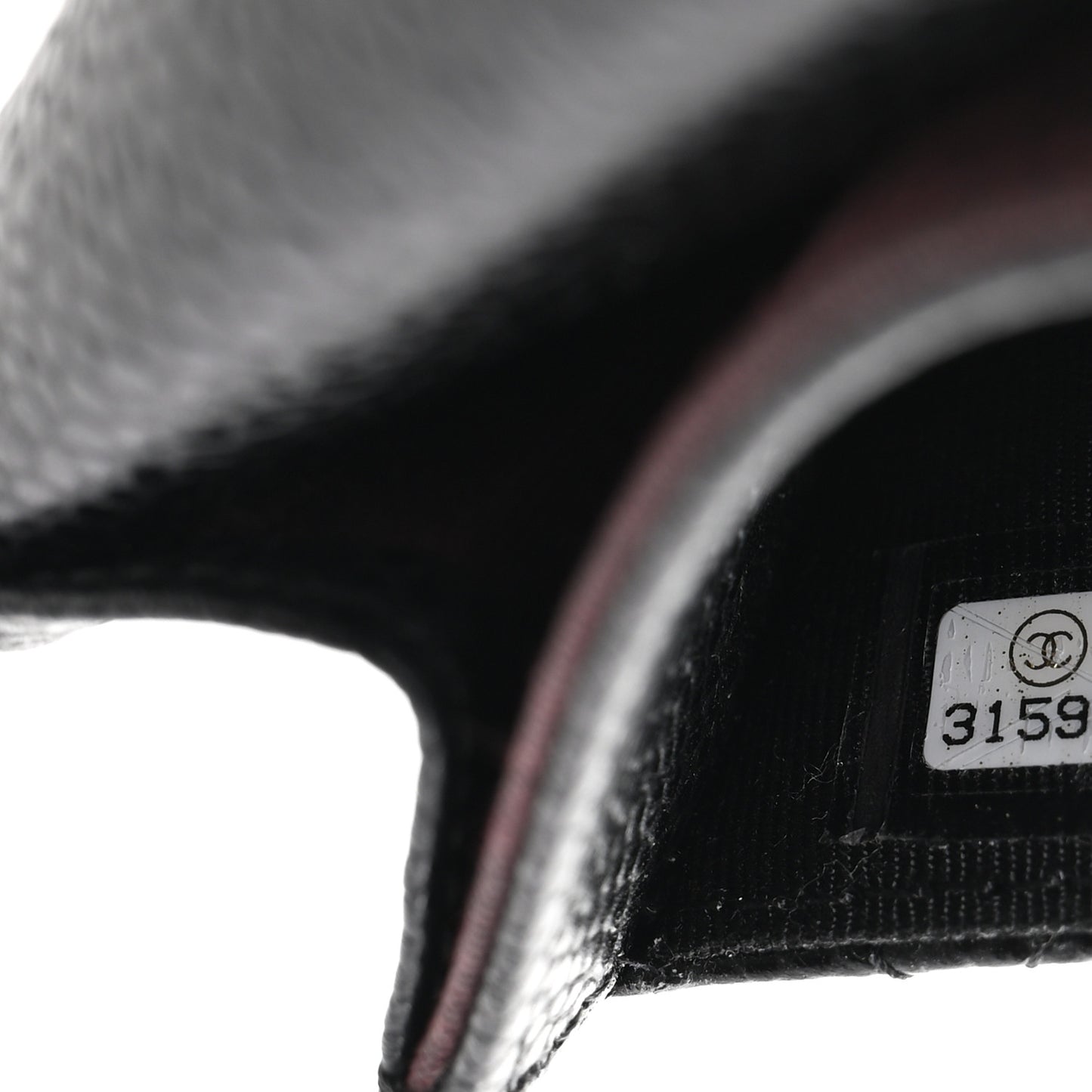 Caviar Quilted Flap Card Holder Wallet Black