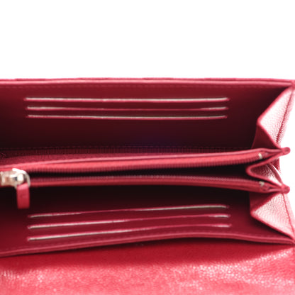Chanel Caviar Quilted Medium Flap Wallet Dark Pink 5 of 11