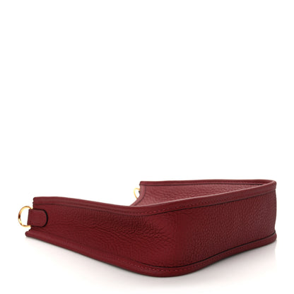 Hermes Taurillon Clemence Evelyne TPM Rouge Grenat 4 of 10