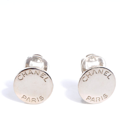 Chanel PARIS Clip On Earrings Silver 1 of 5