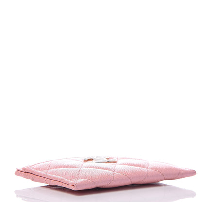 Chanel Iridescent Caviar Quilted Card Holder Pink 4 of 9