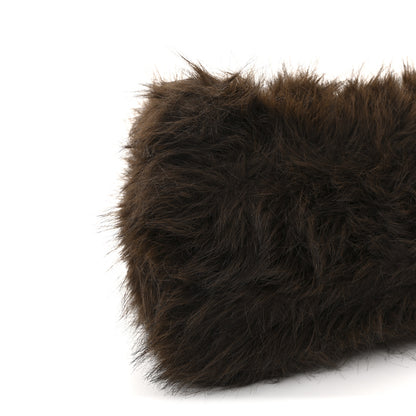 Balenciaga Faux Fur Medium Crush Chain Bag Brown 8 of 9
