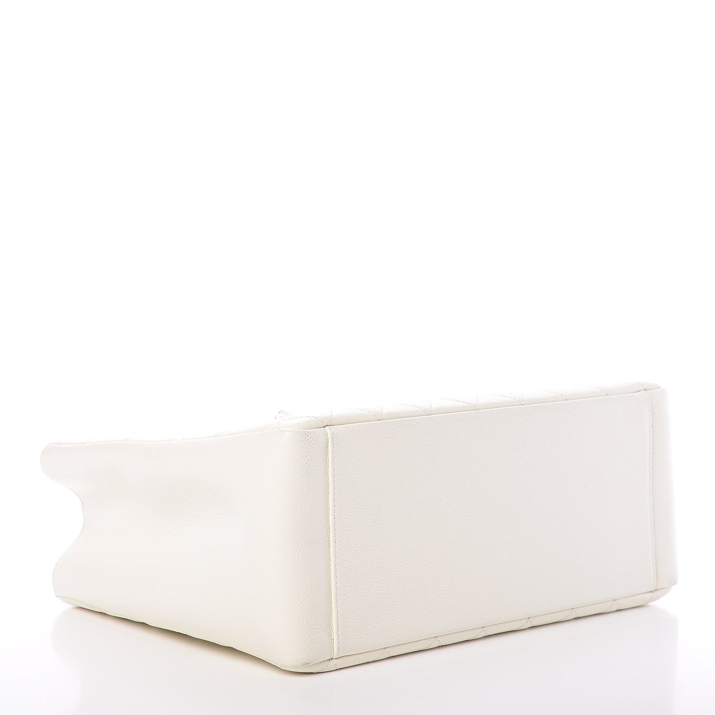 Caviar Quilted Grand Shopping Tote GST White
