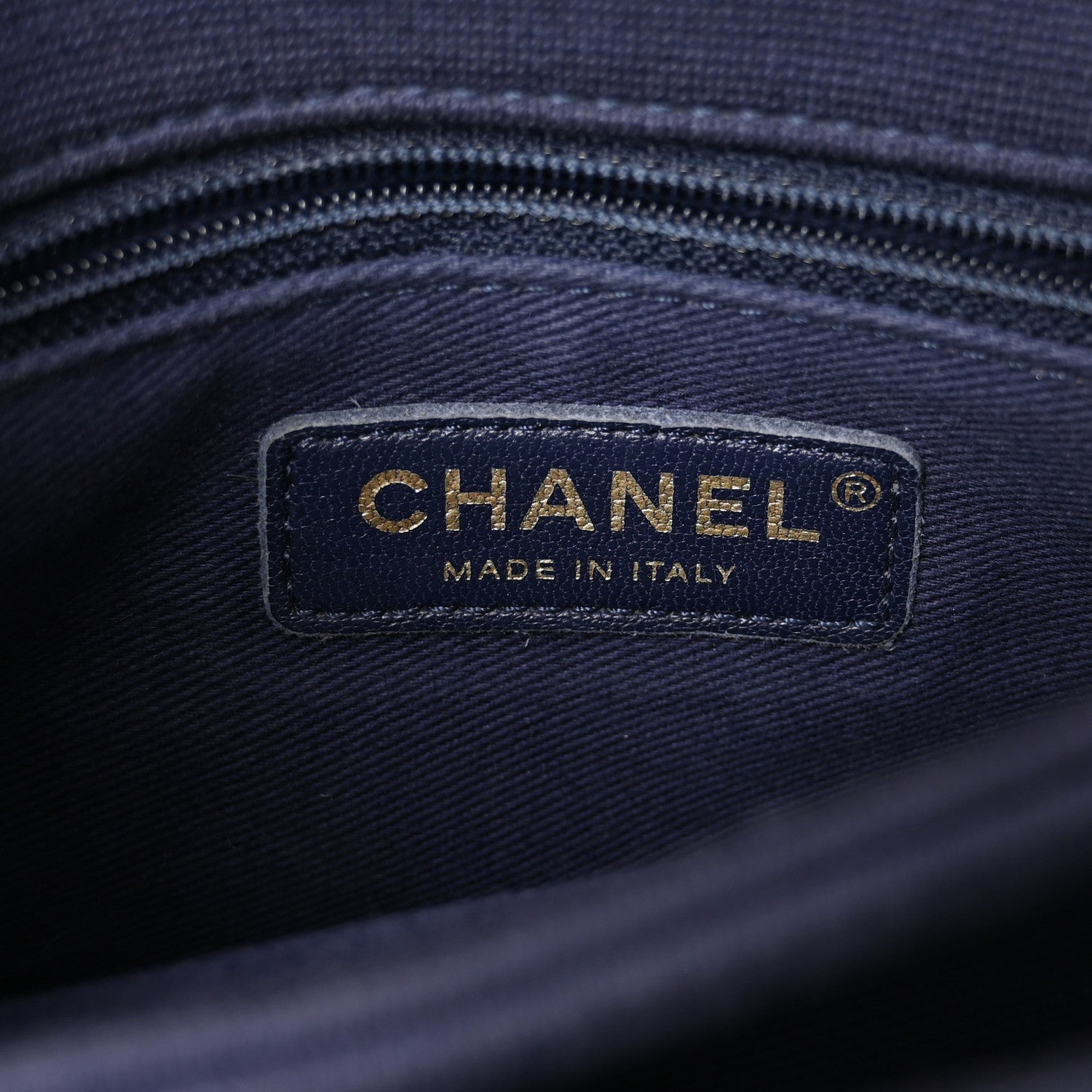 Chanel Jersey Chevron Quilted Small Trendy CC Dual Handle Flap Bag Navy Blue 6 of 13