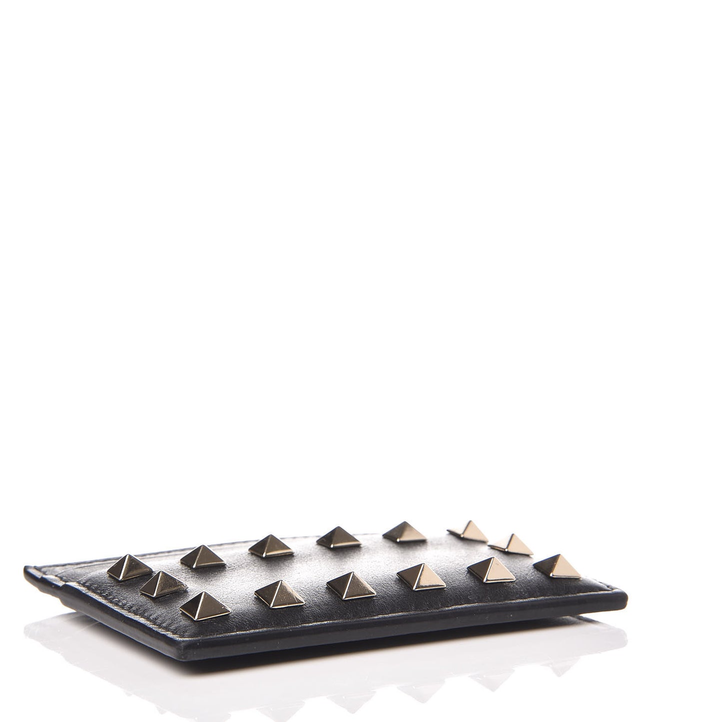 Vitello Rockstud Card Holder Black