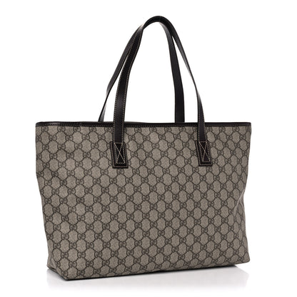 Gucci GG Plus Monogram Medium Zippered Shopping Tote Dark Brown 3 of 12