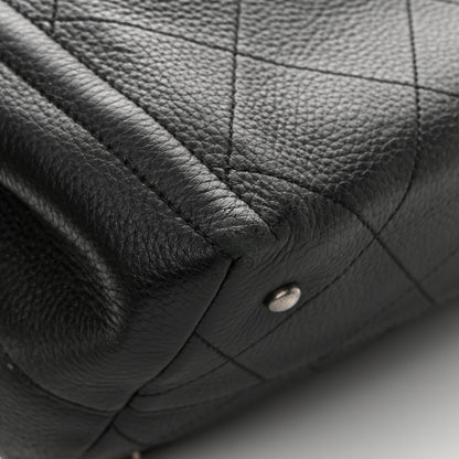 Chanel Deerskin Stitched Medium CC Shopping Tote Black 13 of 16