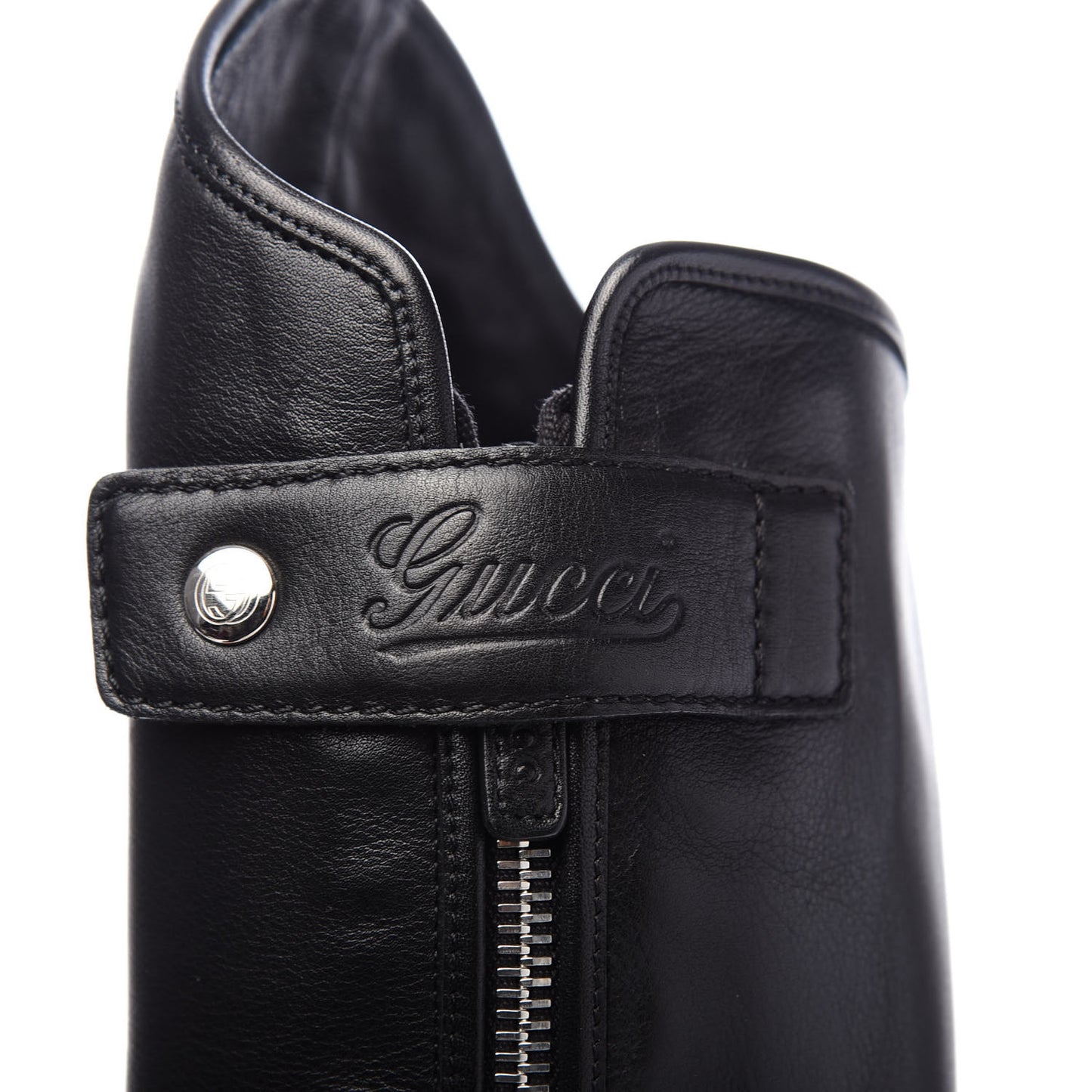 Calfskin Maud Knee High Riding Boots 38 Black