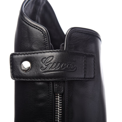 Gucci Calfskin Maud Knee High Riding Boots 38 Black 8 of 9