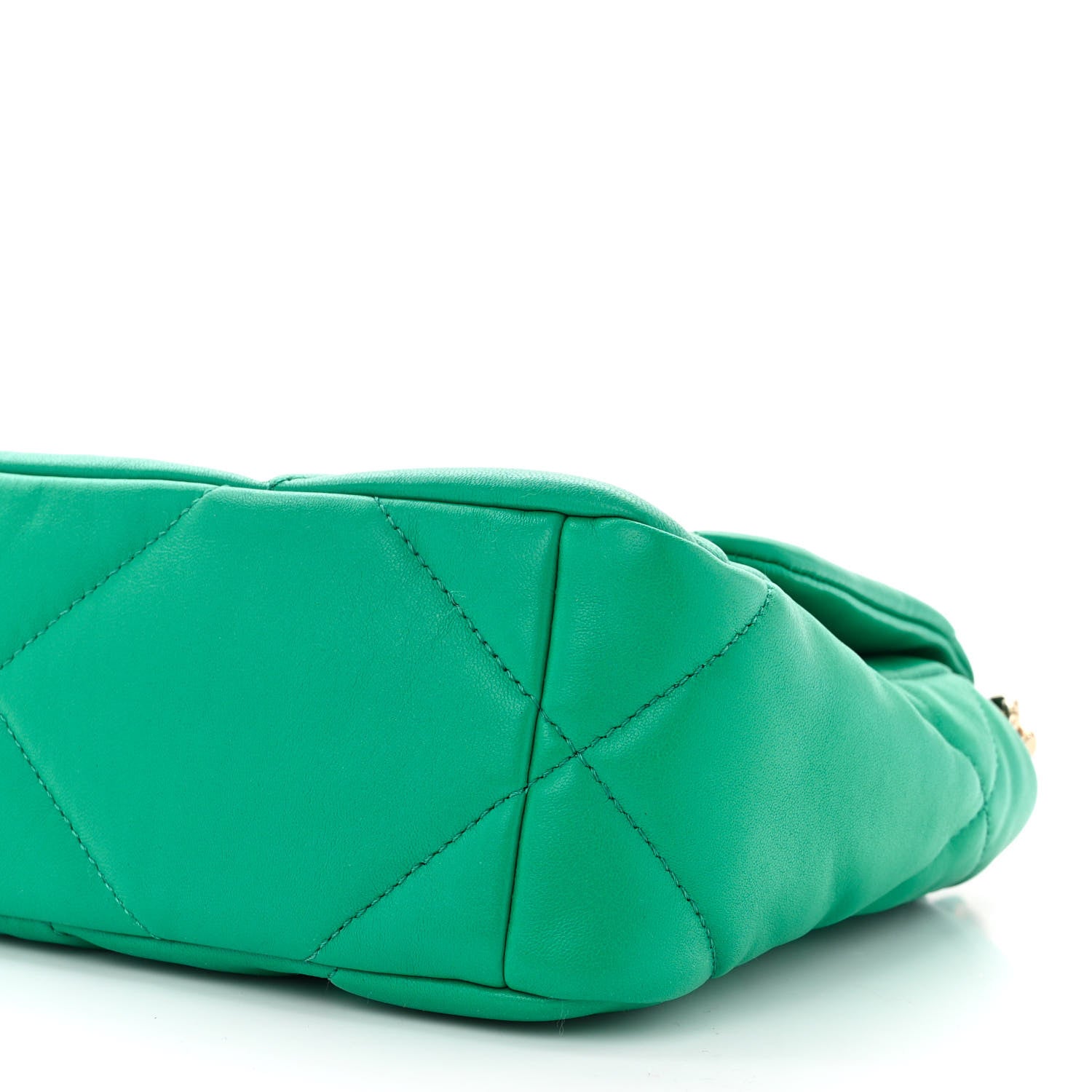 Chanel Lambskin Quilted Medium Chanel 19 Flap Green 10 of 10