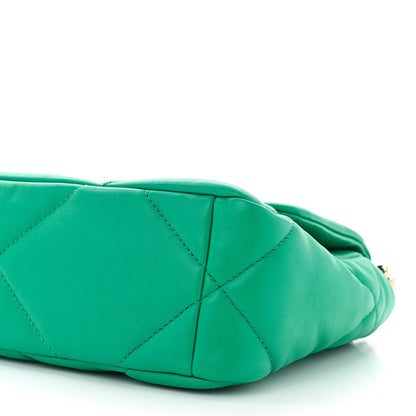 Chanel Lambskin Quilted Medium Chanel 19 Flap Green 10 of 10