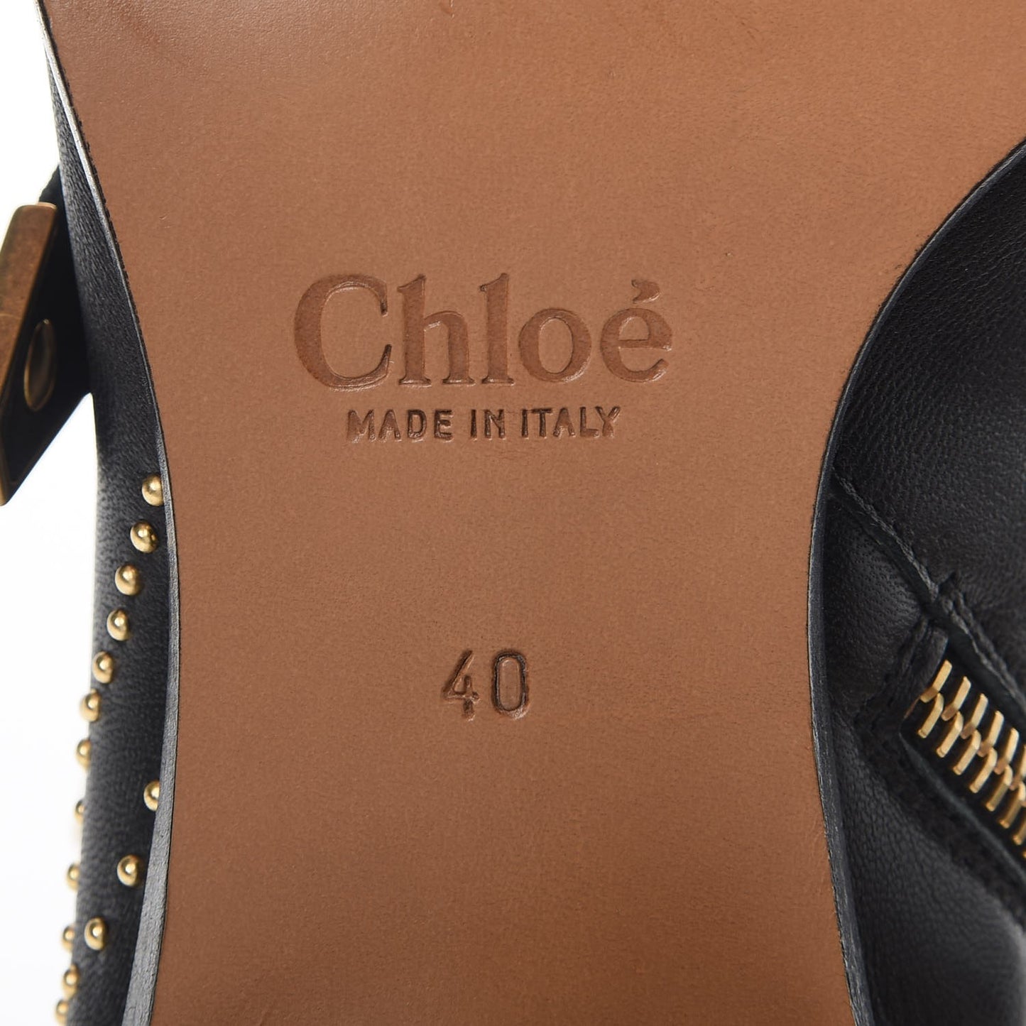 Nappa Sheepskin Studded Susanna Ankle Boots 40 Black Gold