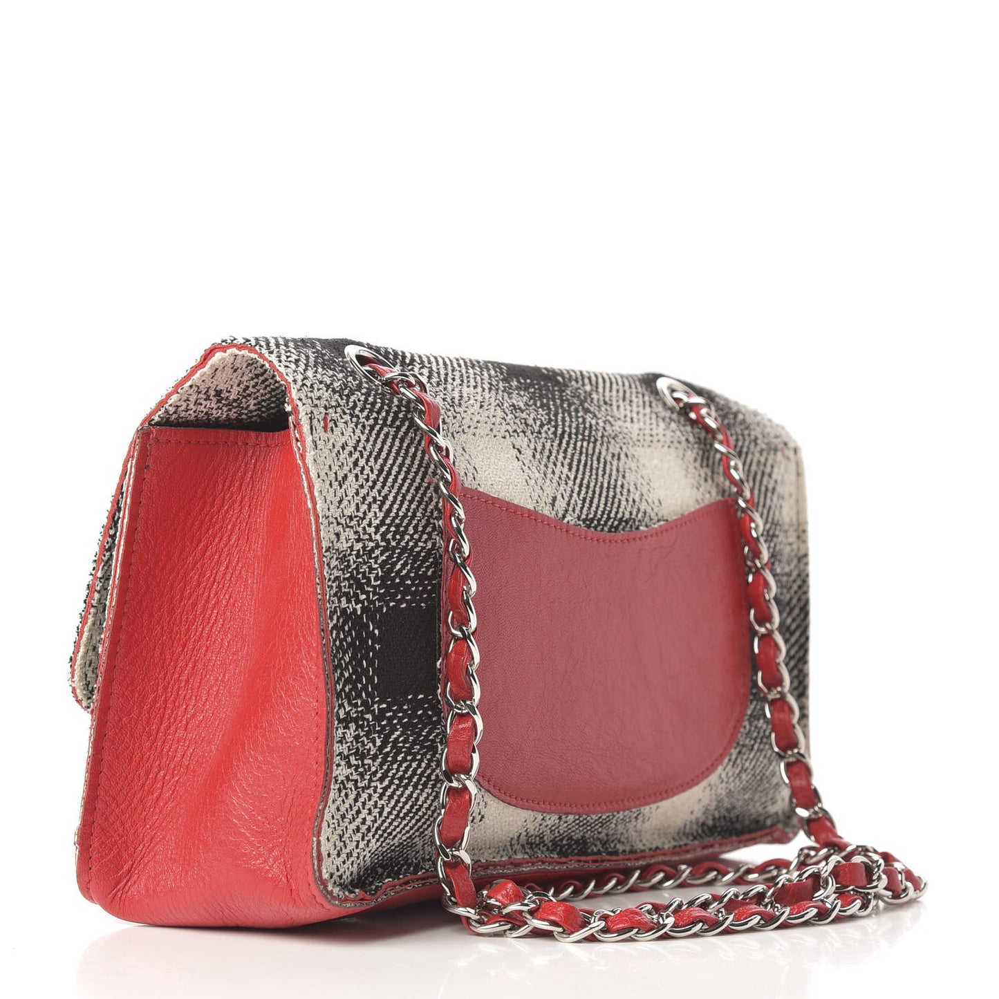 Tweed Jumbo Single Flap Ecru Red