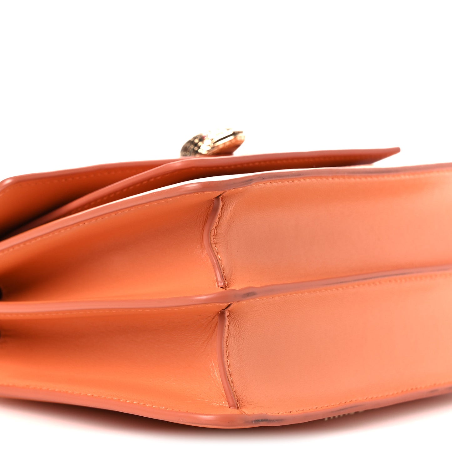 Calfskin Serpenti Forever Maxi Chain Crossbody Bag Orange