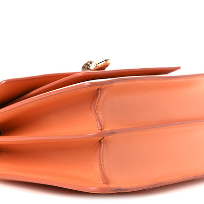 Bulgari Calfskin Serpenti Forever Maxi Chain Crossbody Bag Orange 9 of 11