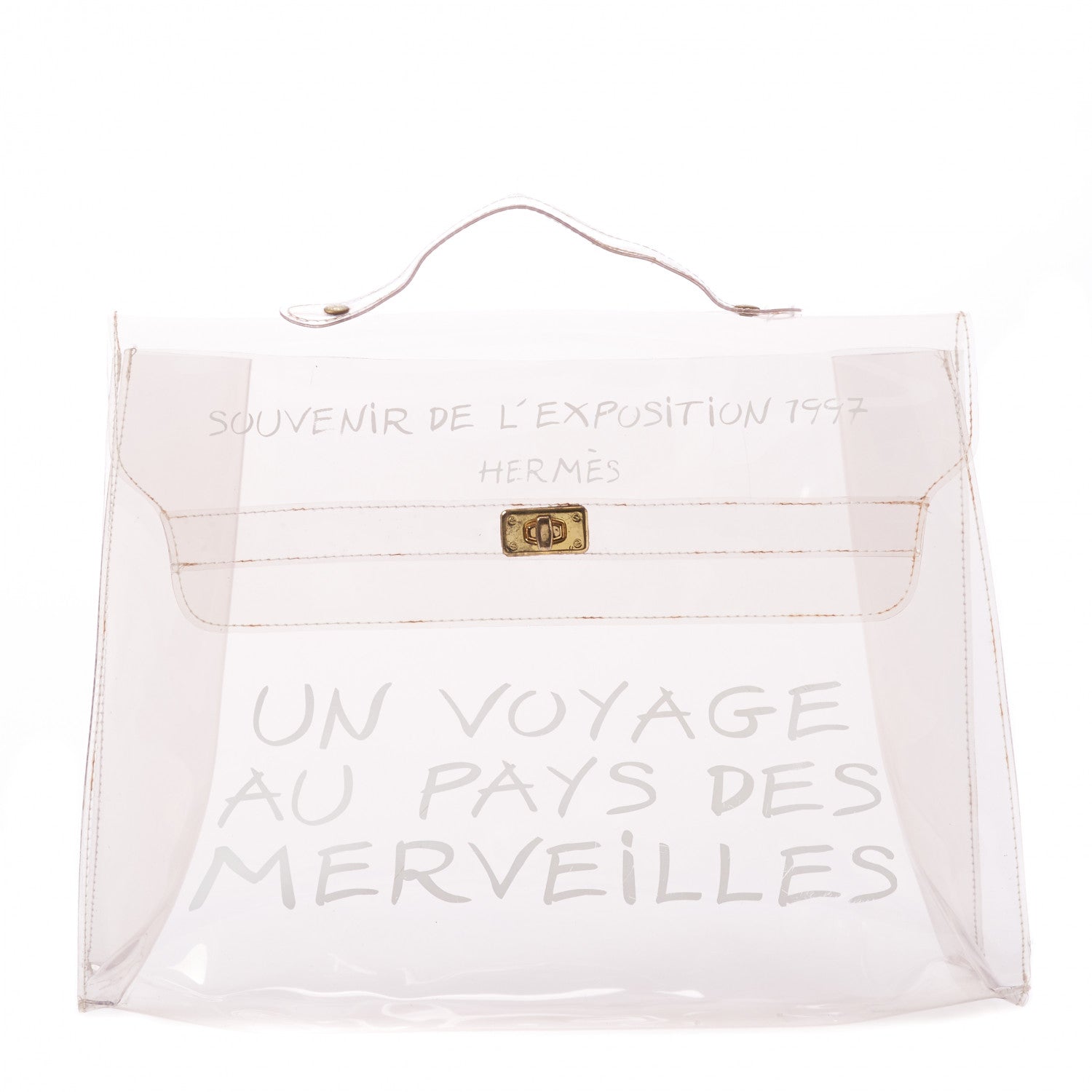 Hermes Vinyl Souvenir De L'Exposition Kelly Transparent 1 of 10