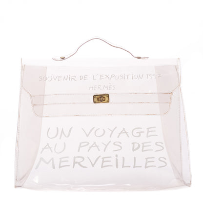 Hermes Vinyl Souvenir De L'Exposition Kelly Transparent 1 of 10