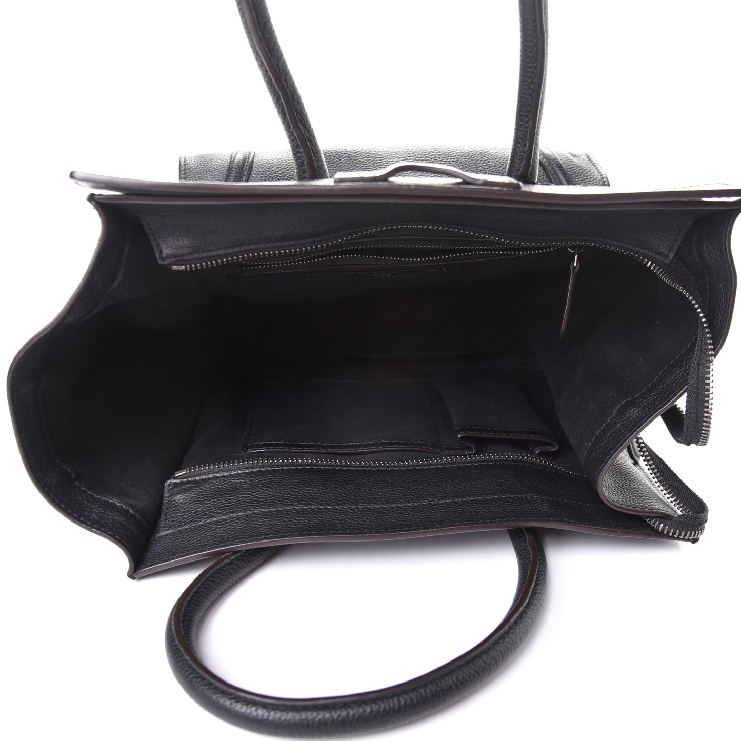 Drummed Calfskin Mini Luggage Black