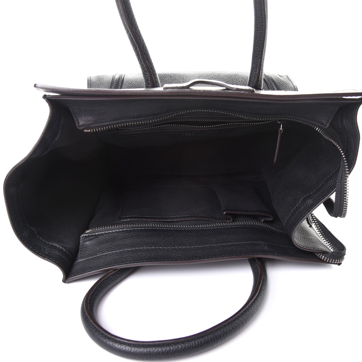 Celine Drummed Calfskin Mini Luggage Black 5 of 11