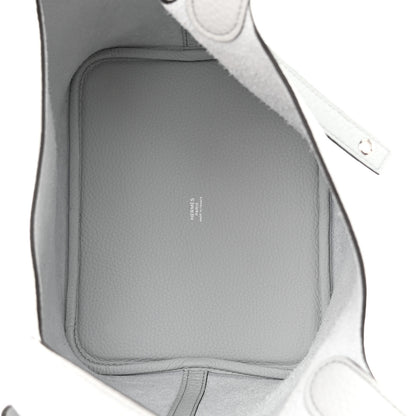 Hermes Taurillon Clemence Picotin Lock 22 MM Bleu Brume 5 of 11