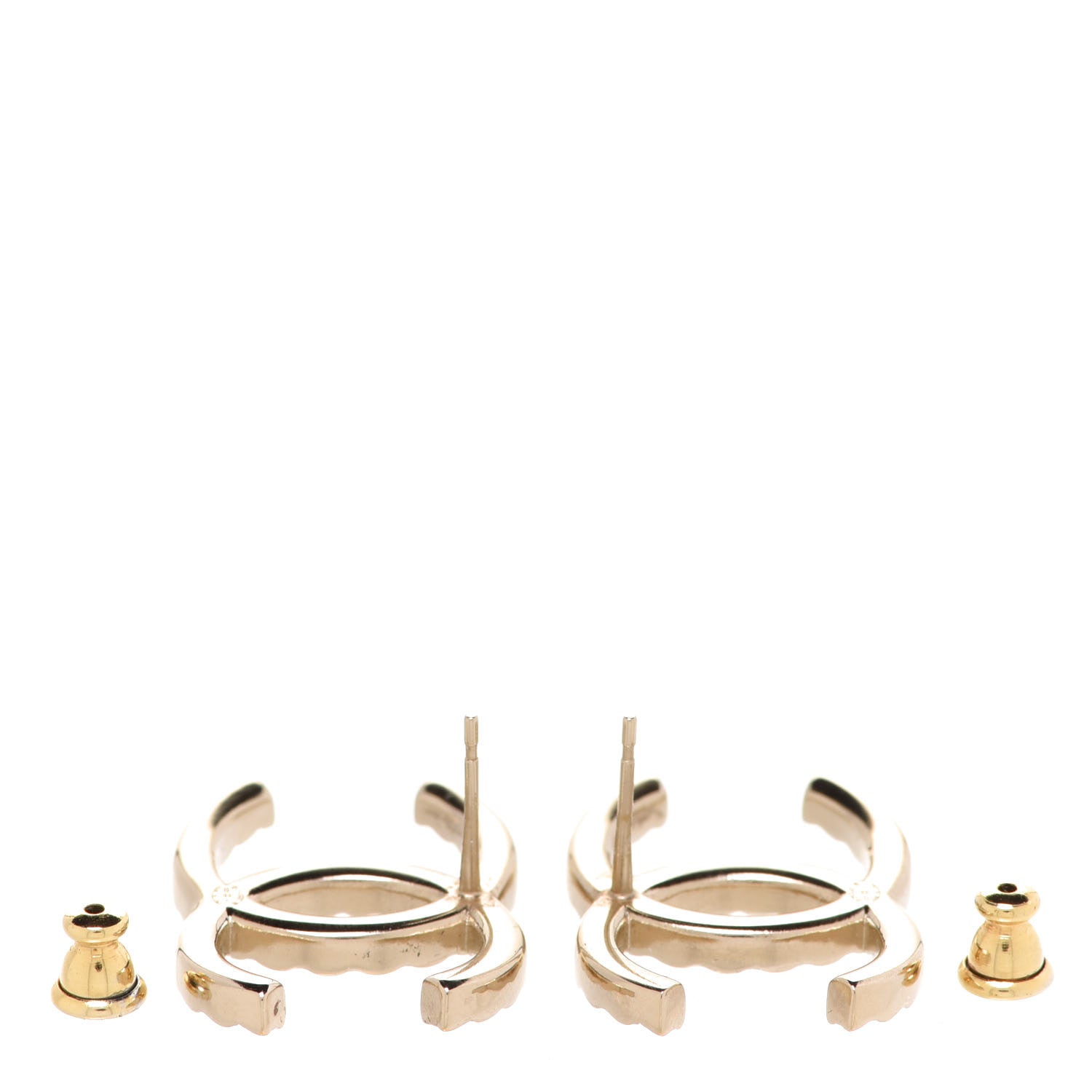 Chanel Baguette Crystal High Society CC Earrings Gold 3 of 5