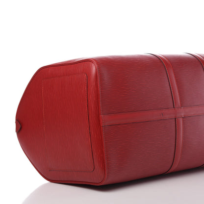 Louis Vuitton Epi Keepall 55 Castillan Red 5 of 11