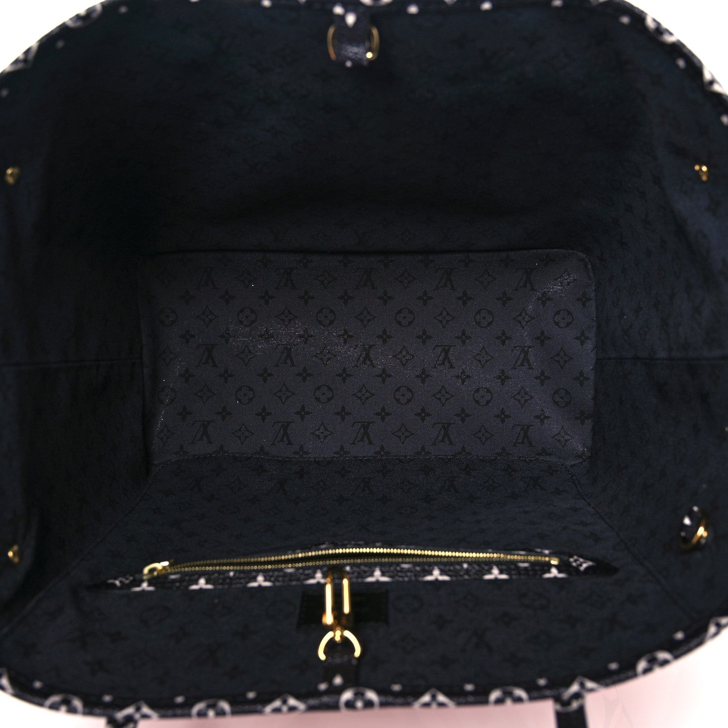 Louis Vuitton Monogram Giant Crafty Neverfull MM Creme Rouge Black 6 of 10