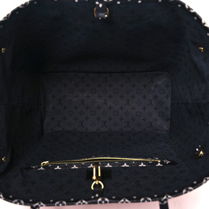 Louis Vuitton Monogram Giant Crafty Neverfull MM Creme Rouge Black 6 of 10