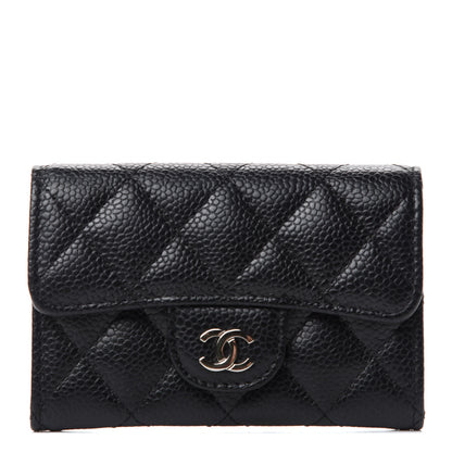 Chanel Caviar Quilted Flap Card Holder Black 1 of 9