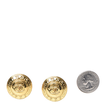 Chanel CC Clip On Earrings Gold 2 of 5