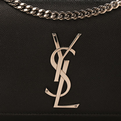 Saint Laurent Grain De Poudre Small Monogram Kate Satchel Black 9 of 12