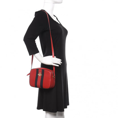 Gucci Calfskin Web Small Webby Bee Shoulder Bag Red 2 of 11