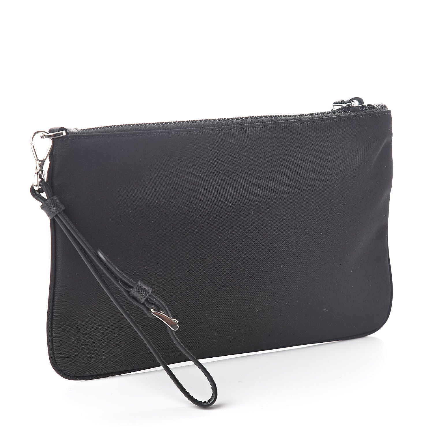 Prada Tessuto Nylon Saffiano Wristlet Black 3 of 6