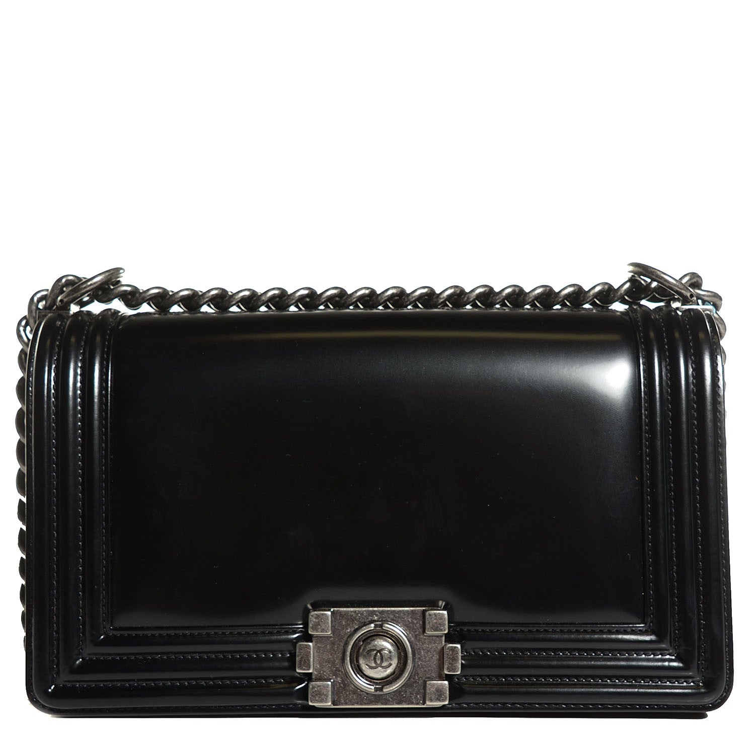 Chanel Glazed Calfskin Medium Boy Flap Black 1 of 8