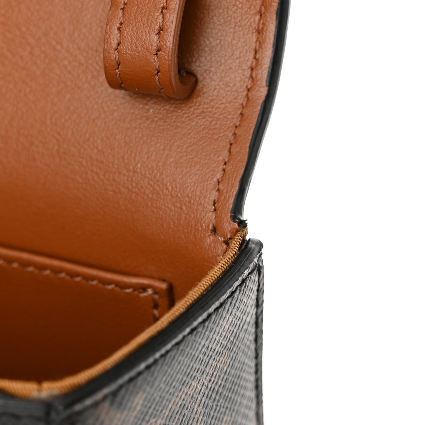 Triomphe Canvas Calfskin Mini Claude Tan