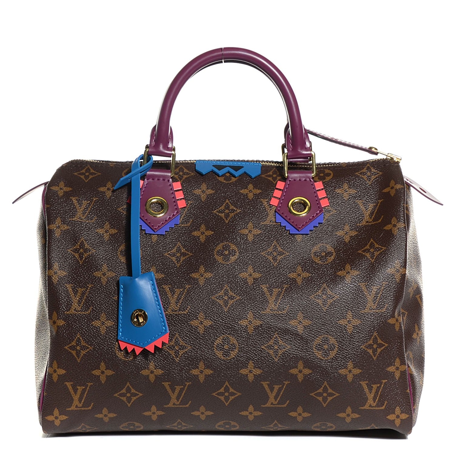 Louis Vuitton Monogram Totem Speedy 30 Magenta 1 of 7
