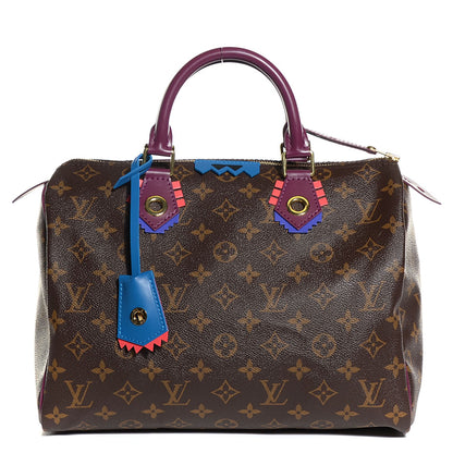 Louis Vuitton Monogram Totem Speedy 30 Magenta 1 of 7
