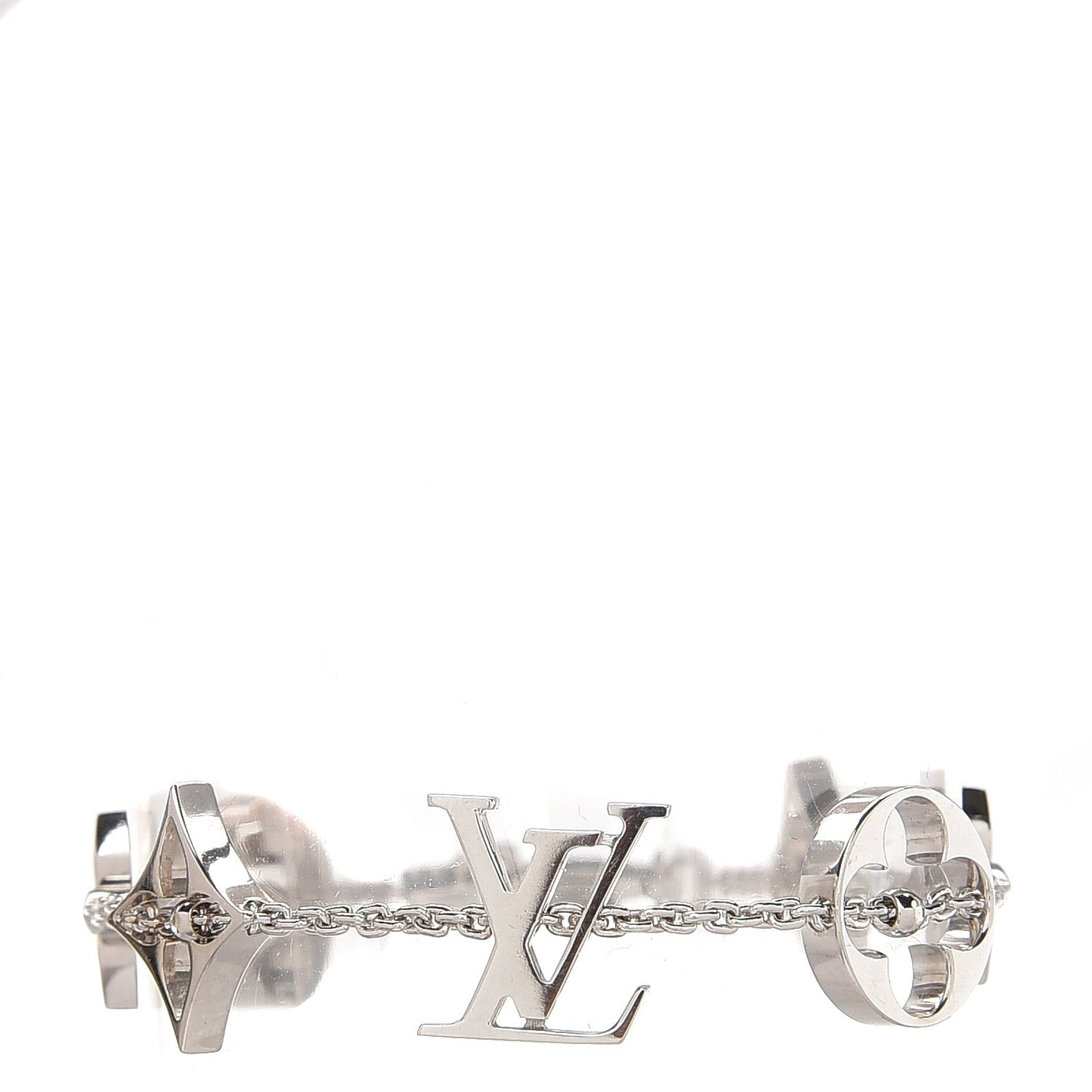 18K White Gold Monogram Bracelet