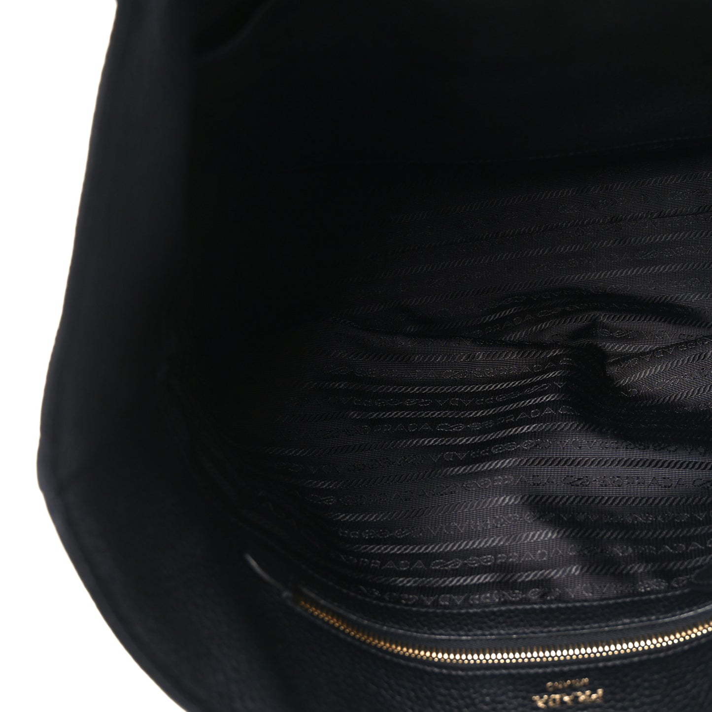 Vitello Daino Pocket Shopping Tote Black