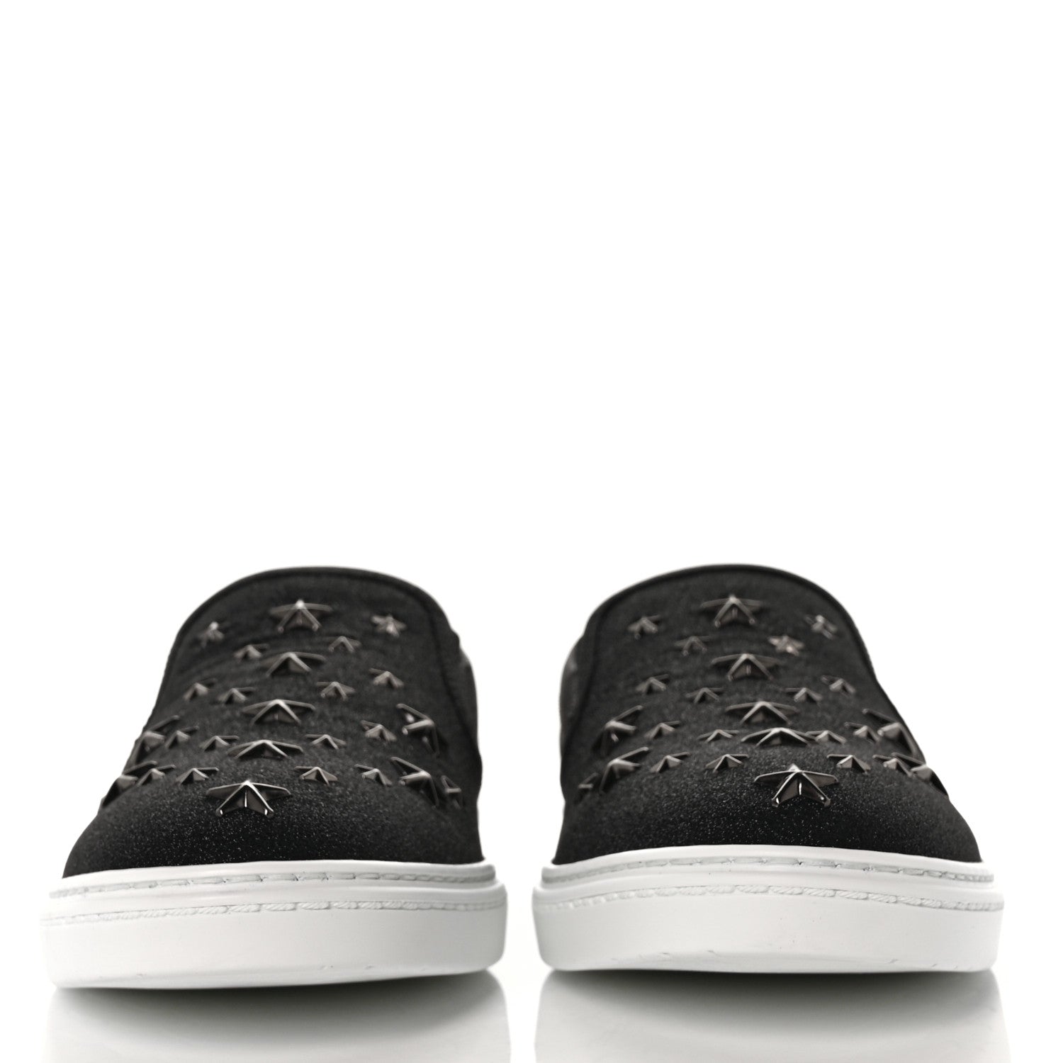Jimmy Choo Fine Glitter Suede Mens Grove Sneakers 42 Black 2 of 7