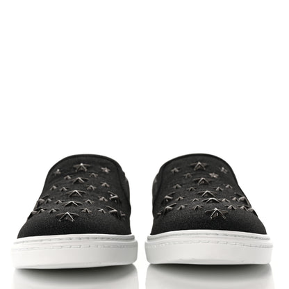 Jimmy Choo Fine Glitter Suede Mens Grove Sneakers 42 Black 2 of 7