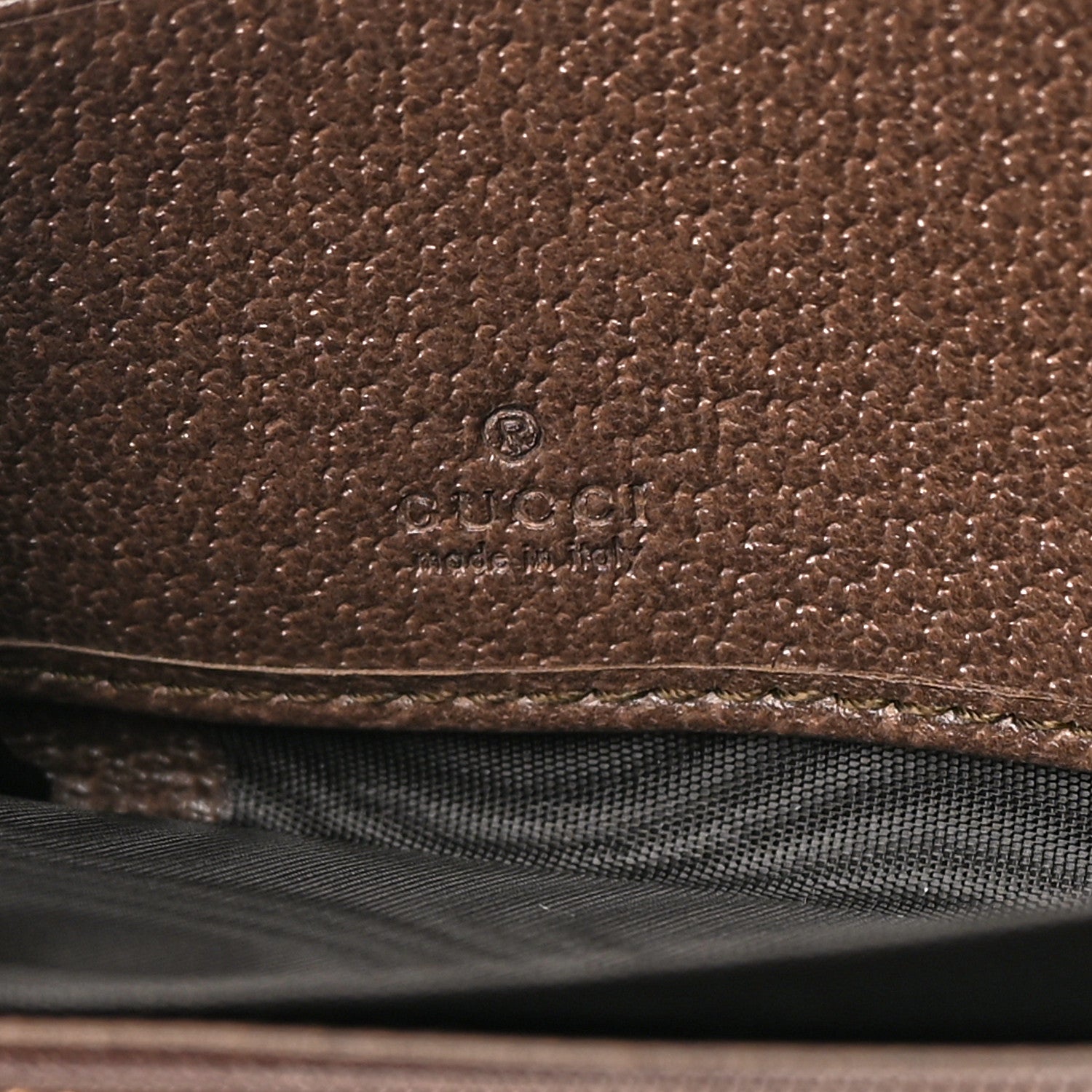 Gucci GG Supreme Monogram Web Ophidia Zip Around Wallet Brown 6 of 8