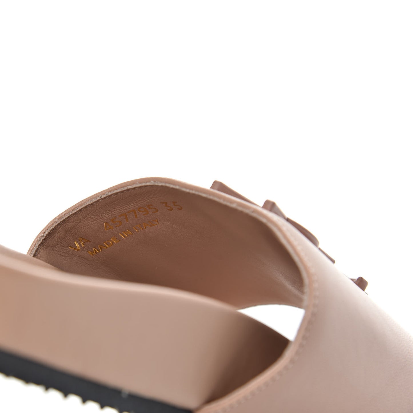 Lambskin Joan Slide Sandals 35 Nude